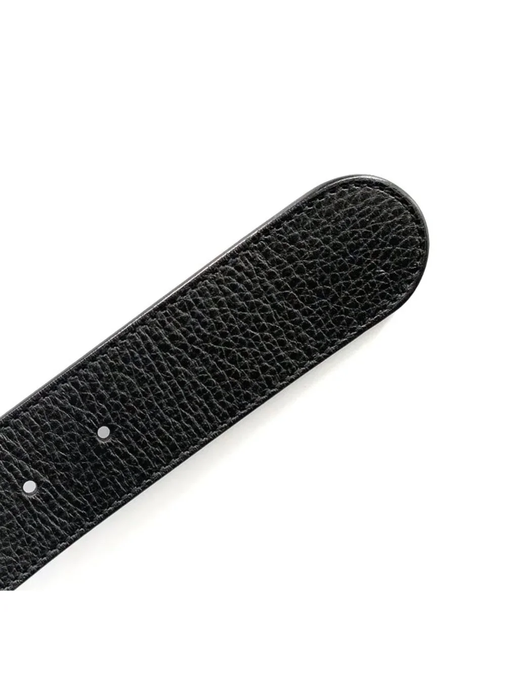 Gucci Interlocking Leather Black Belt Gold
